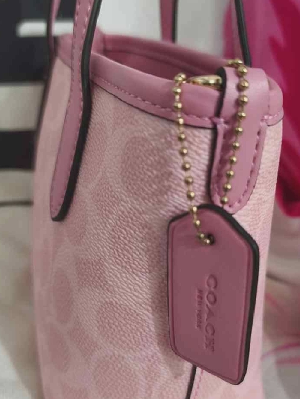 Coach Mini Pink Tote - Picture 3 of 7